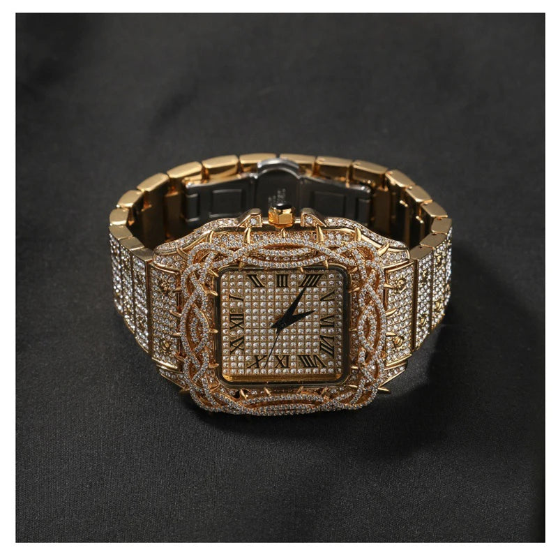 Iced Thorn Bezel Square Watch