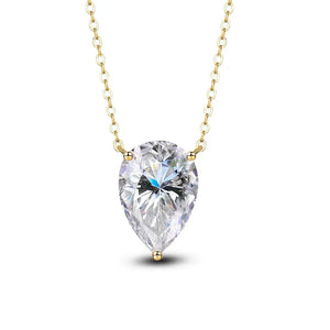 Women's S925 Teardrop Moissanite Pendant - Different Drips