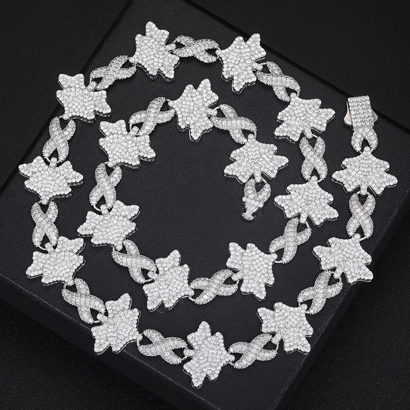 S925 Moissanite Butterfly Infinity Link Chain - Different Drips
