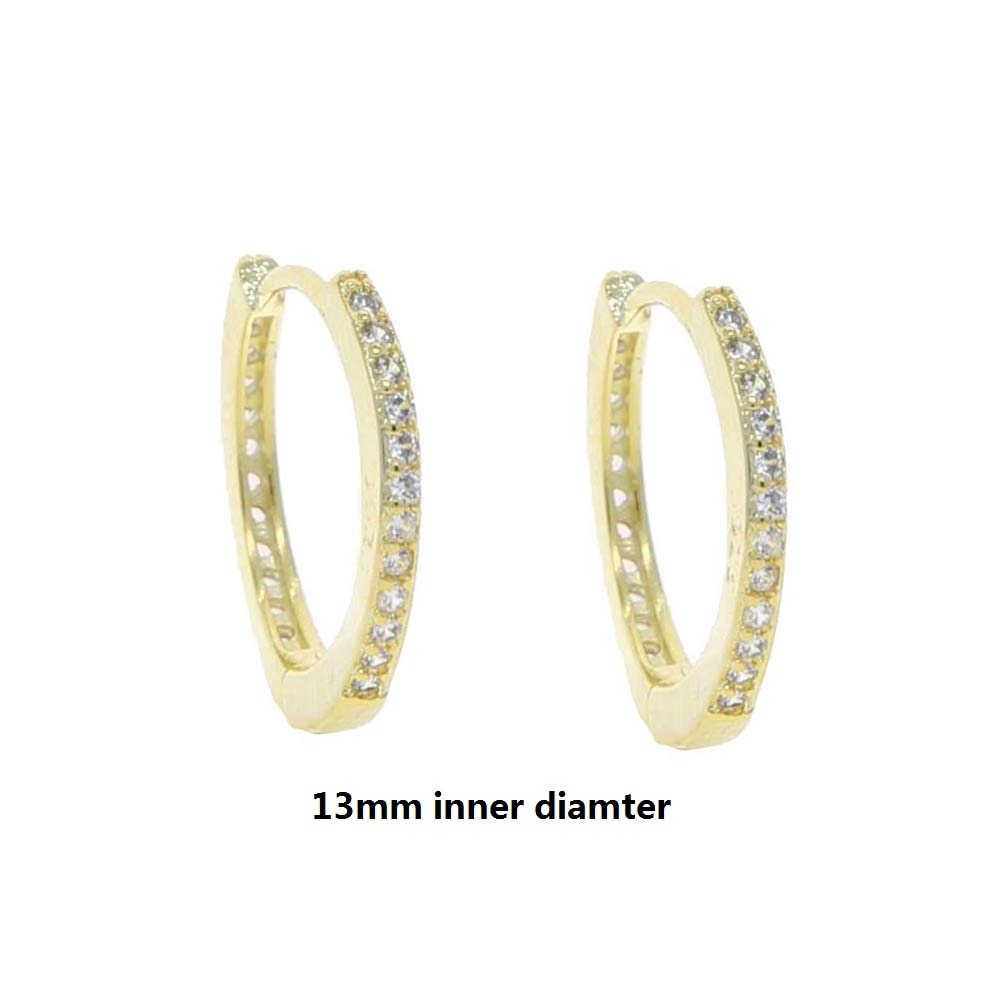 5mm-13mm Women's Eternity Hoop Earrings - Different Drips