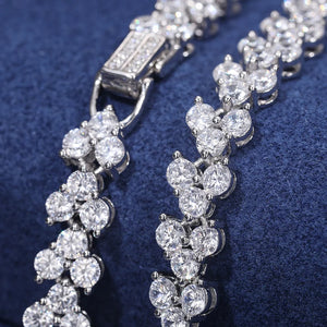 6mm S925 Moissanite Diamond V Cluster Chain - Different Drips