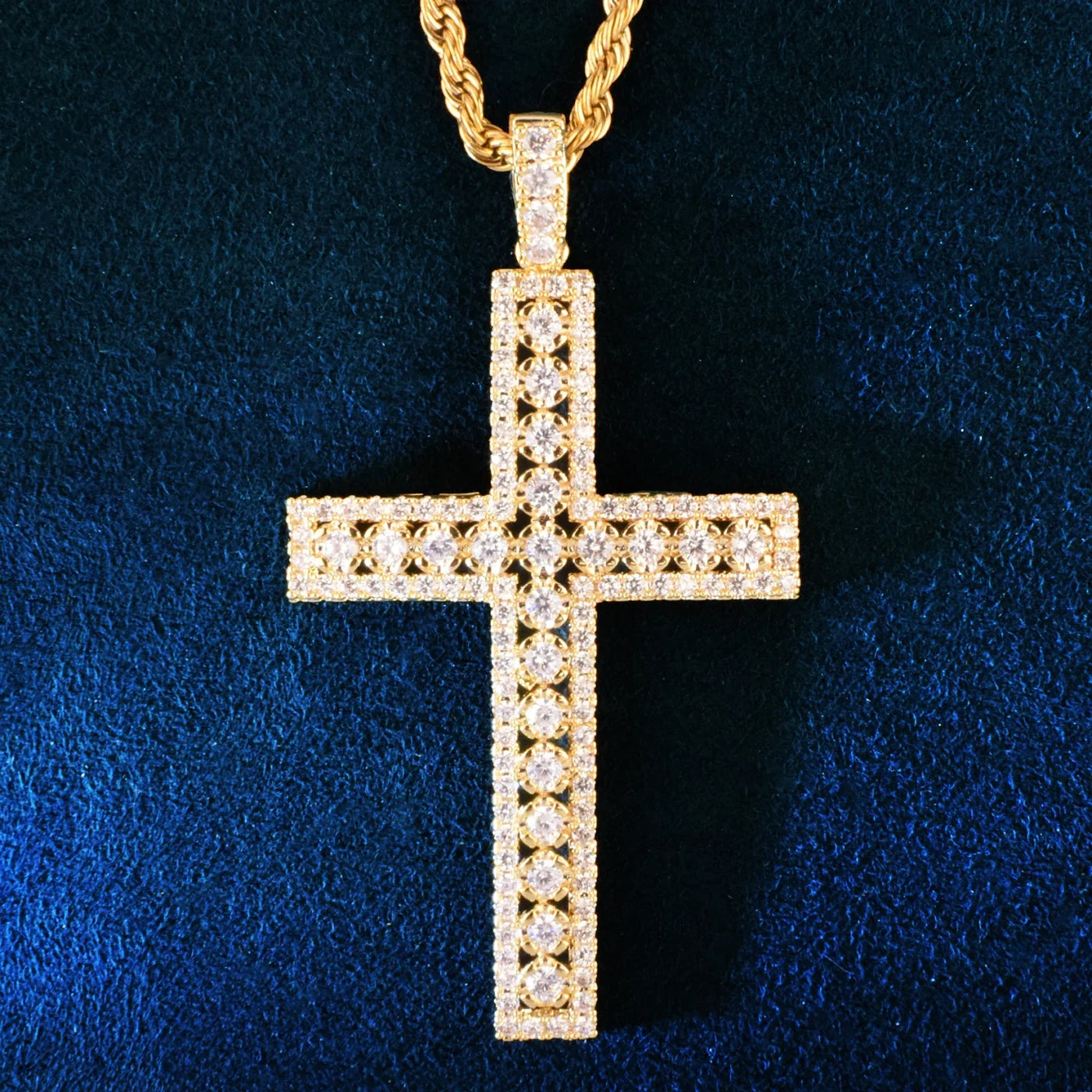 Diamond Lace Cross Pendant - Different Drips