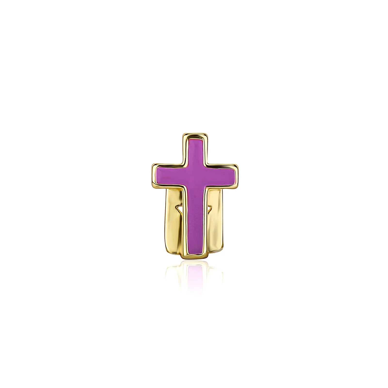 Enamel Cross Single Tooth Grillz - Different Drips