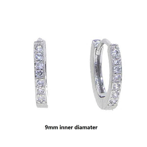 5mm-13mm Women's Eternity Hoop Earrings - Different Drips