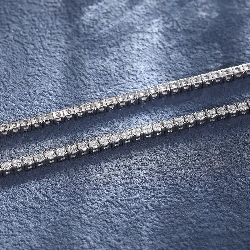 2-5mm S925 Moissanite Diamond Tennis Chain - Different Drips