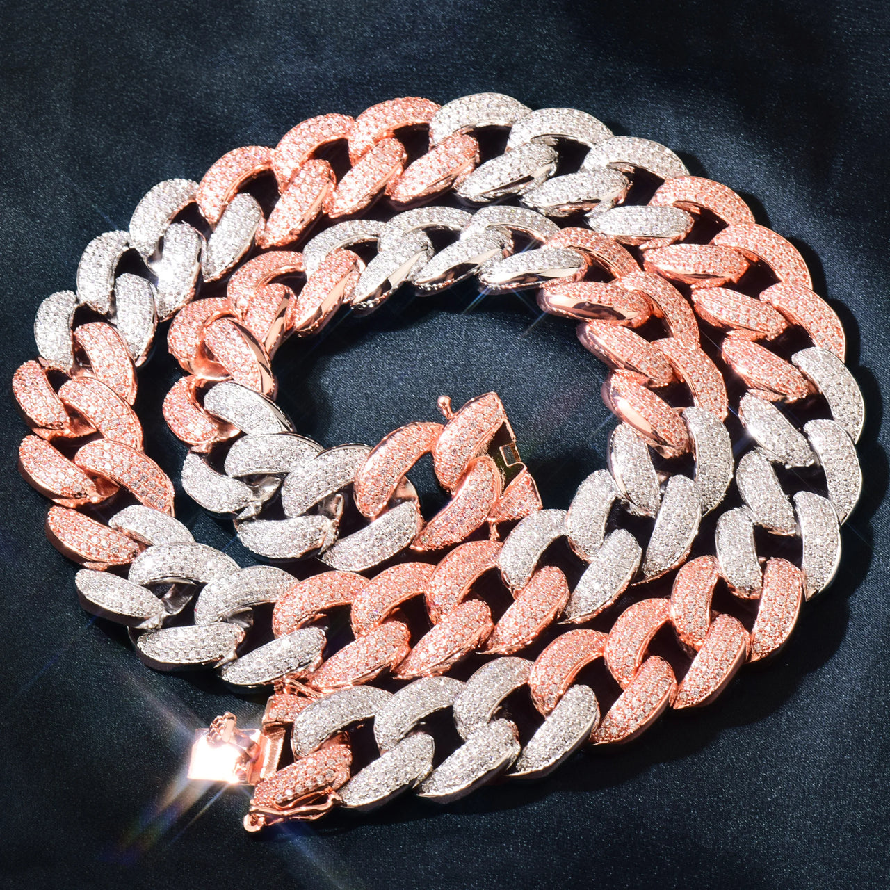 20mm Two-Tone Miami Cuban Link Chain - Different Drips