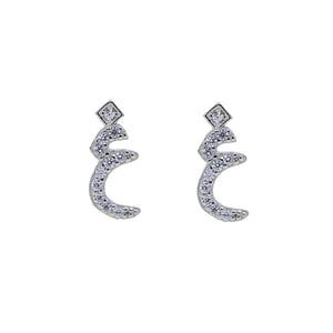 S925 Women's Arabic Alphabet Letter Earrings - Different Drips