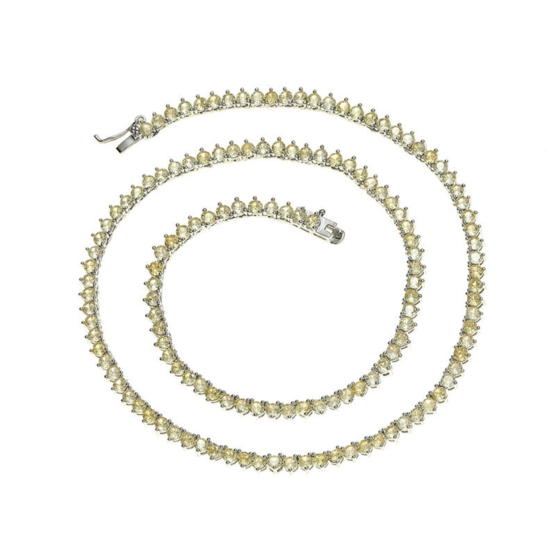 3mm Yellow Diamond Tennis Chain - Different Drips