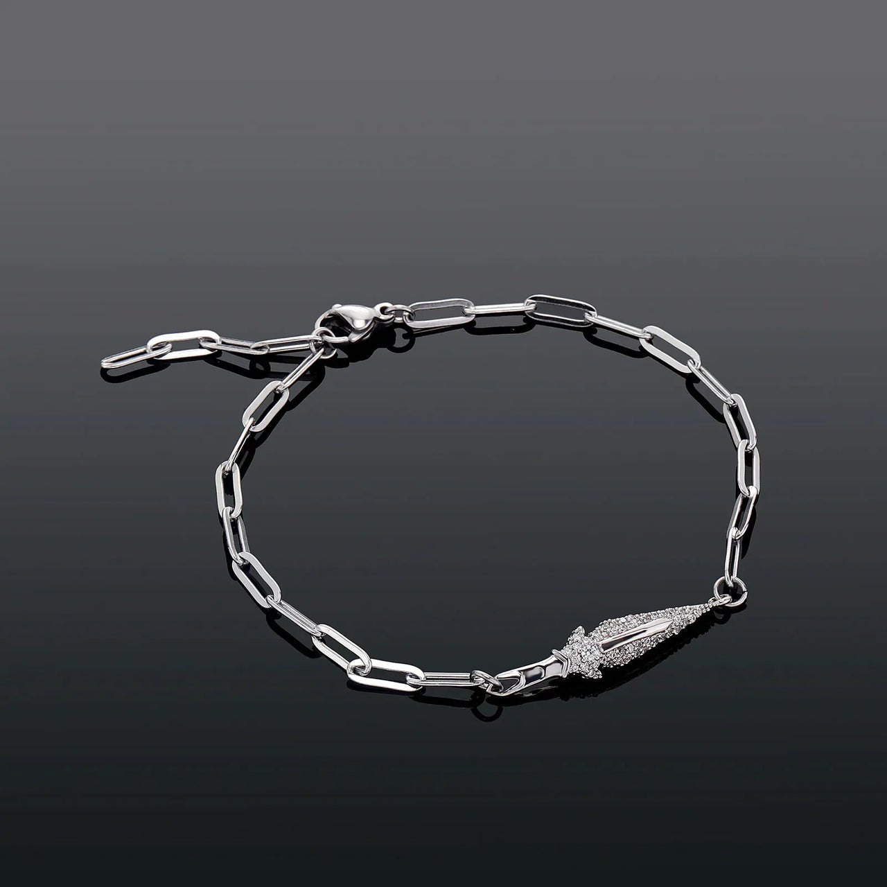Iced Out Dagger Rolo Link Bracelet - Different Drips