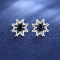 Thumbnail for S925 Black Moissanite Eight-pointed Star Stud Earrings - Different Drips