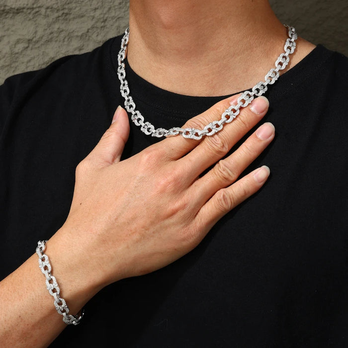 S925 Moissanite Marquise Link Diamond Bracelet - Different Drips