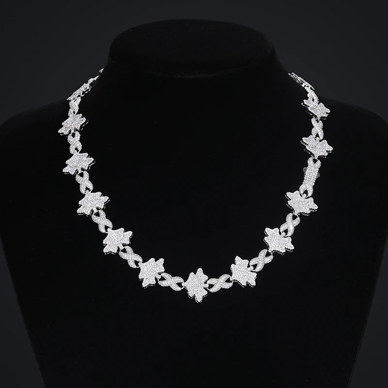 S925 Moissanite Butterfly Infinity Link Chain - Different Drips