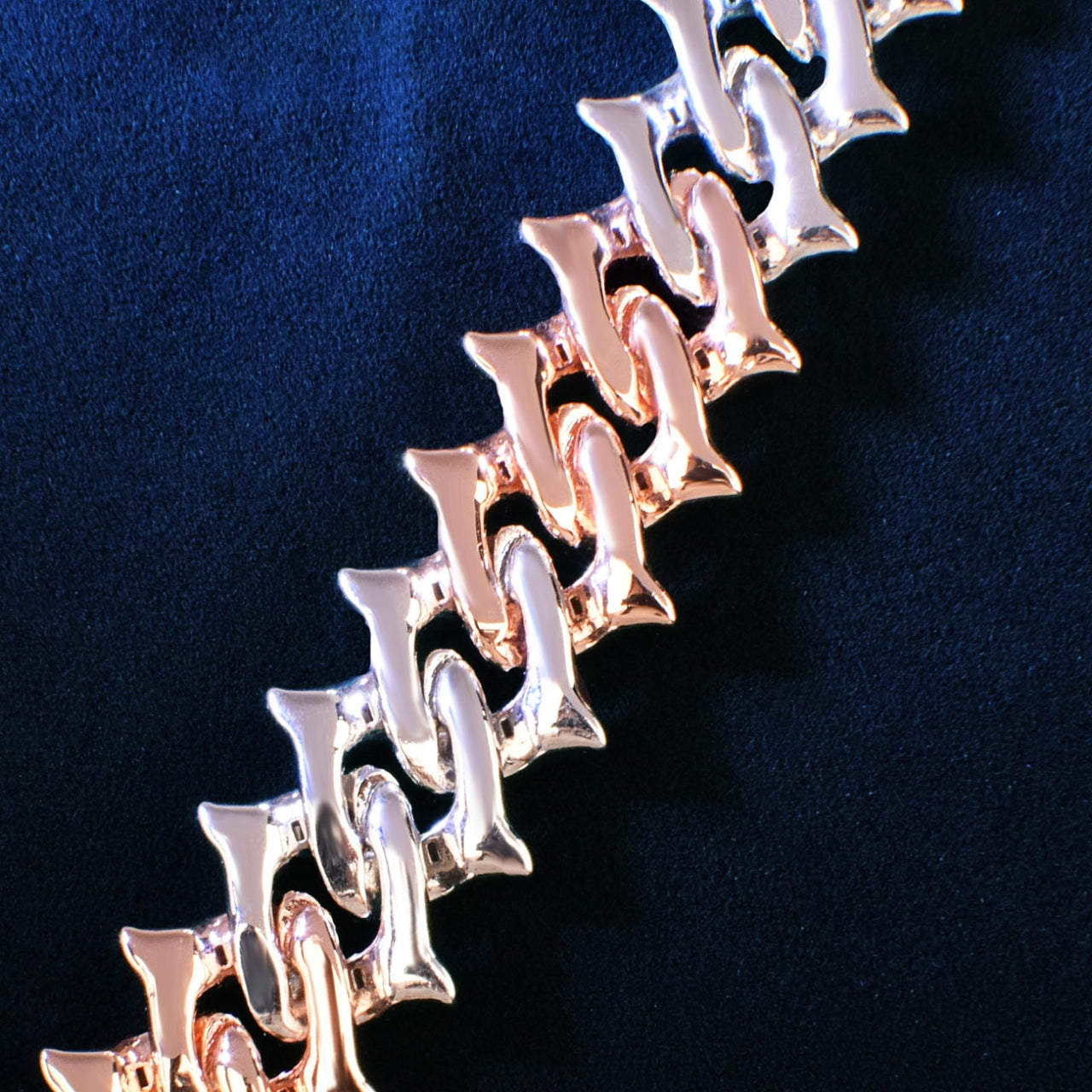 18mm Two-Tone Spiked Cuban Chain - Different Drips