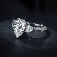 Thumbnail for Women's S925 Moissanite 6 CT. Pear Solitaire Ring - Different Drips