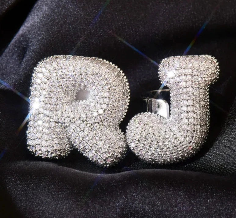 Bubble Font Custom Letter Ring - Different Drips