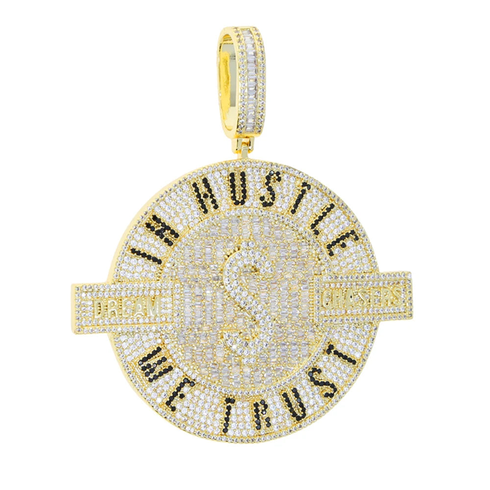 Baguette Dream Chasers Circle Pendant - Different Drips