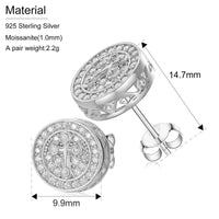 Thumbnail for S925 Moissanite Cross Round Cut Earrings - Different Drips