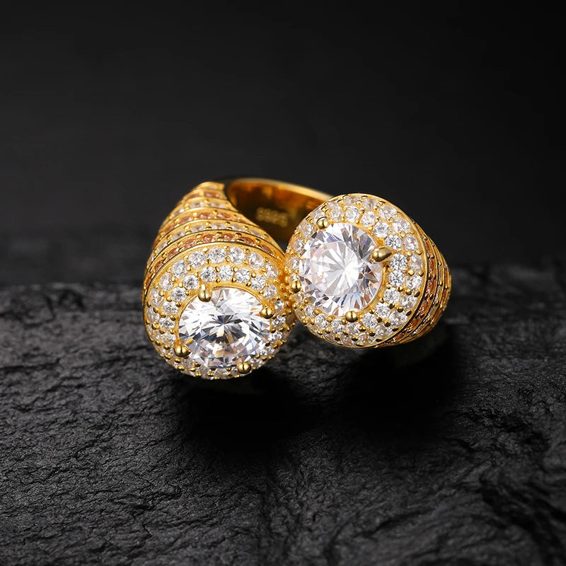 S925 Moissanite Cornucopia Ring - Different Drips