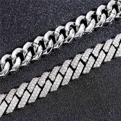 10mm Iced Out Cuban Prong Bracelet - Different Drips