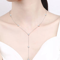 Thumbnail for Women's S925 Moissanite Lariat Necklace - Different Drips