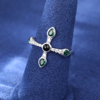 Thumbnail for S925 Moissanite Knights Handle Ring - Different Drips