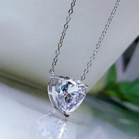 Thumbnail for Women's S925 Heart Cut Moissanite Diamond Pendant - Different Drips