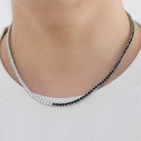 Thumbnail for 3mm White & Black Tennis Chain - Different Drips
