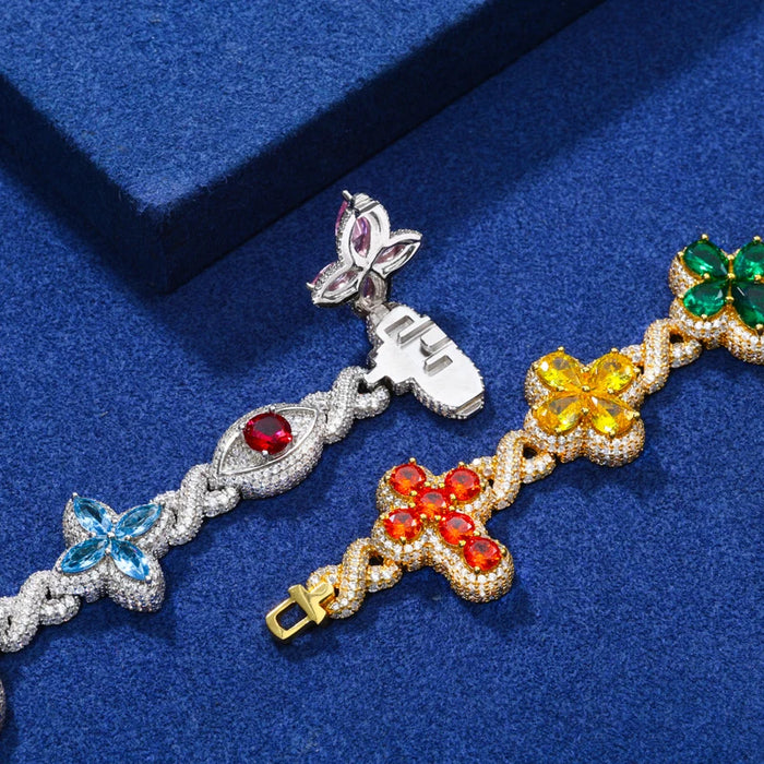 S925 Moissanite Floral Garden Bracelet - Different Drips