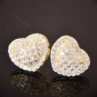 Thumbnail for 13mm Heart Pave Earrings - Different Drips