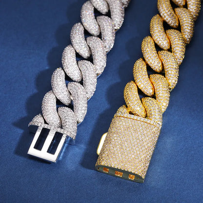 20mm S925 Moissanite Diamond Curb Cuban Chain - Different Drips