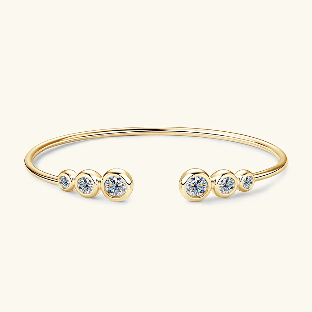 Women's S925 Moissanite Bubble Bangle Bracelet - Different Drips