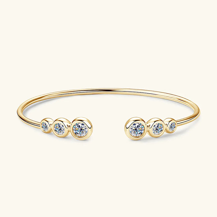 Women's S925 Moissanite Bubble Bangle Bracelet - Different Drips
