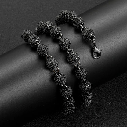 8mm Black Ball Link Chain - Different Drips
