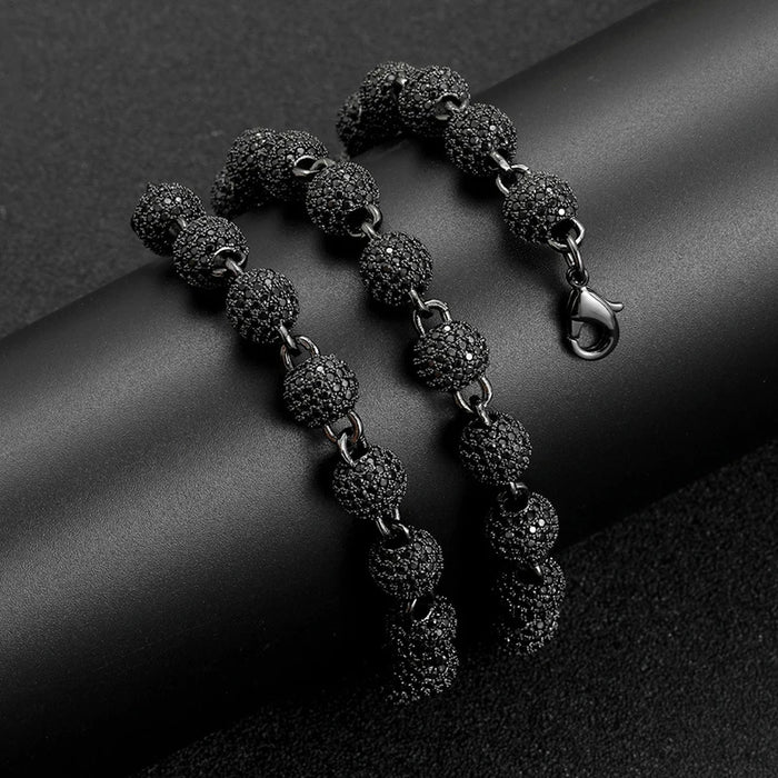 8mm Black Ball Link Chain - Different Drips