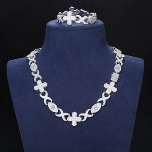 S925 Moissanite Diamond Infinity / Cross / Eye Link Chain - Different Drips