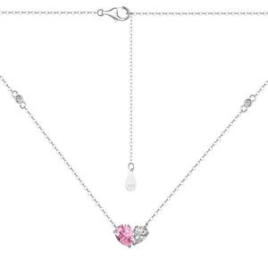 Women's S925 Pink/Whtie Moissanite Diamond Cut Pear Pendant - Different Drips