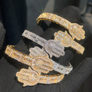 Baguette Hasma Hand Cuff Bangle Bracelet - Different Drips