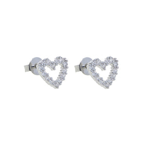 S925 Women's Hollow Heart Stud Earrings - Different Drips