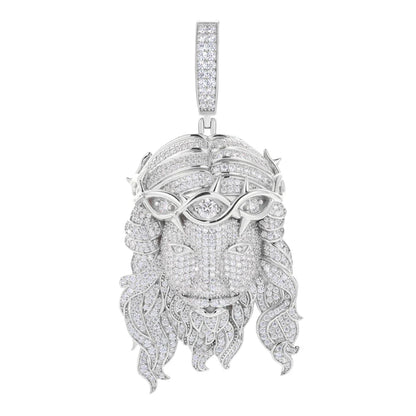 S925 Moissanite Jesus Head Pendant - Different Drips