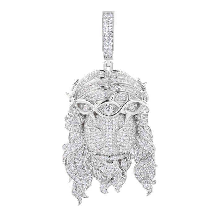 S925 Moissanite Jesus Head Pendant - Different Drips