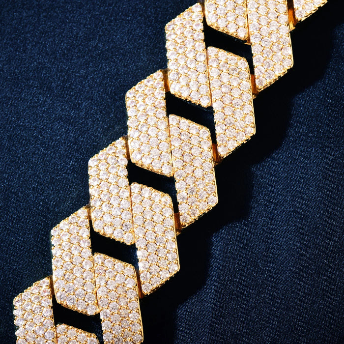 20mm Iced Out Cuban Prong Bracelet - Different Drips