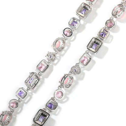 8mm Citrine Yellow Opal Mixed Stone Tennis Chain - Different Drips