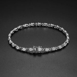 3-5mm S925 Moissanite Infinity Link Tennis Bracelet - Different Drips