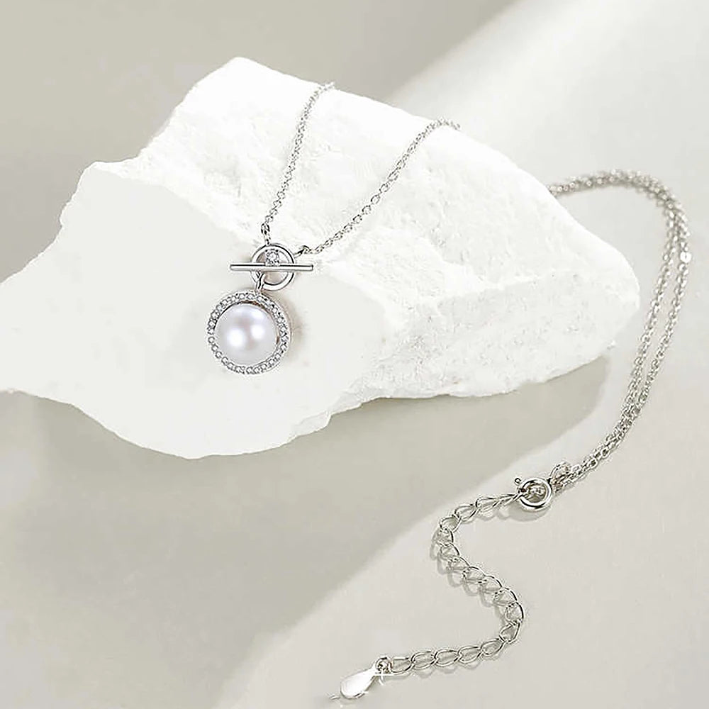 Women's S925 Moissanite Pearl Pendant - Different Drips