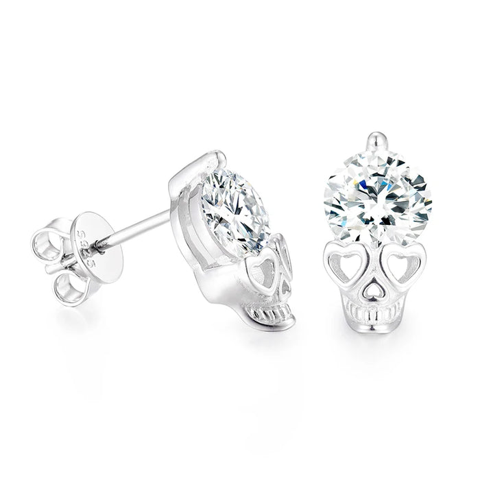 S925 Moissanite Skeleton Stud Earrings - Different Drips