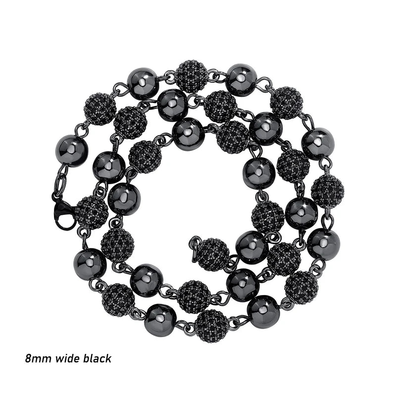 Iced Ball Bead Link Chain - Different Drips