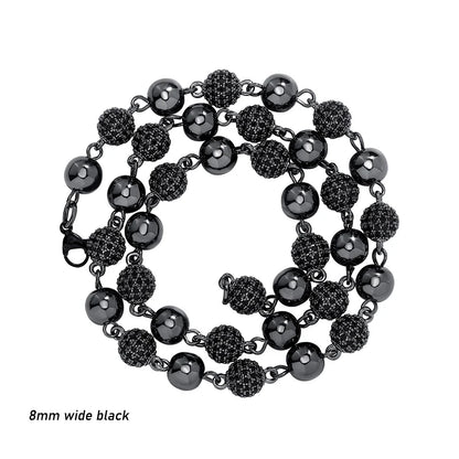 Iced Ball Bead Link Chain - Different Drips