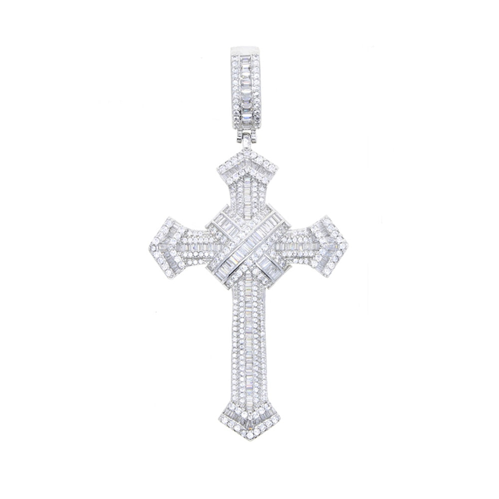 Baguette Colored Cross Pendant - Different Drips