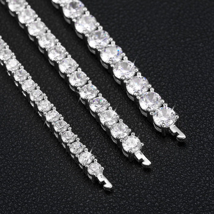 3-5mm S925 Moissanite Tennis Bracelet - Different Drips