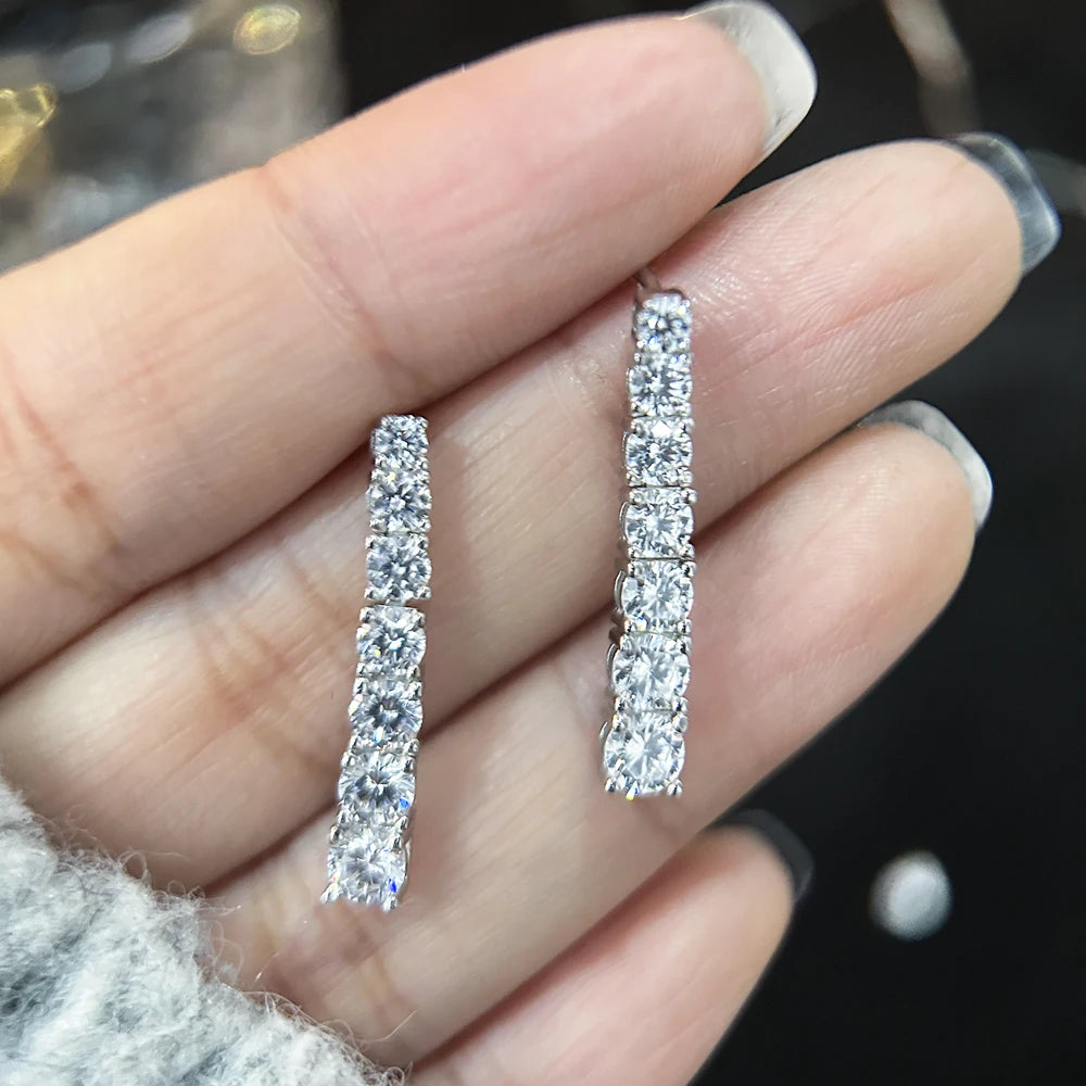 Women's S925 Gradient Moissanite Diamond Drop Earrings - Different Drips